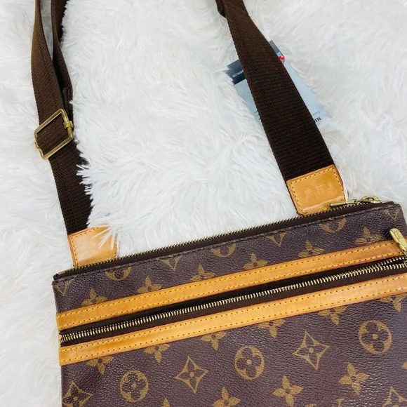 LOUIS VUITTON MONOGRAM POCHETTE BOSPHORE CROSSBODY BAG MI1006 ‼️PURGE SALE‼️ - Picture 8 of 16